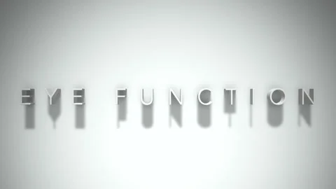 Eye function 3D title animation white text on a white background 스톡 동영상 299702013