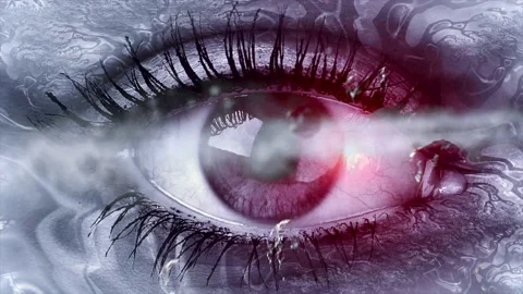 Eye of the future science fiction motion background Video stock 171126902