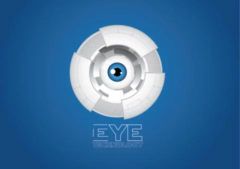 Eye of future technology abstract background Stock Illustration