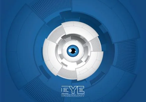 Eye of future technology abstract background Stock Illustration