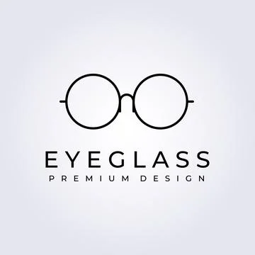 Eye glass, spectacles logo vector illustration design graphic Stock Illustration