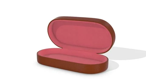 Eye Glasses Case on a White Floor. Sunglasses Case 3D Animation. 4K Stock Footage 309558140