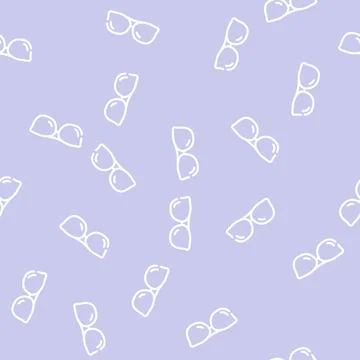Eye glasses line vector seamless pattern 스톡 일러스트