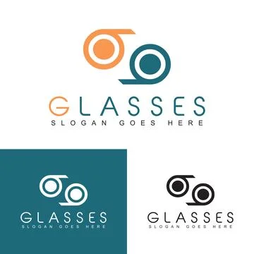 Eye glasses logo design Stock-Illustration