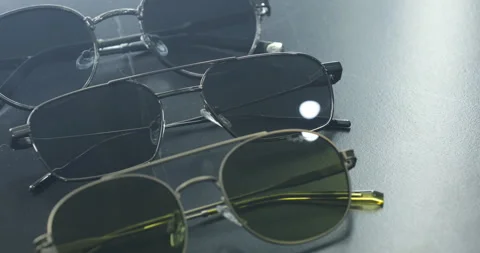 Eye glasses on Table Stock Footage 311718833