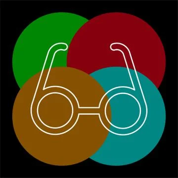 Eye glasses vector icon Stock Illustration