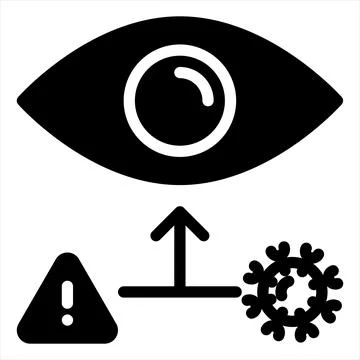 Eye glyph icon vector illustration isolated on white background Stock Illustration