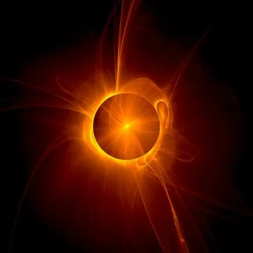 The eye of god - solar eclipse Stock Illustration