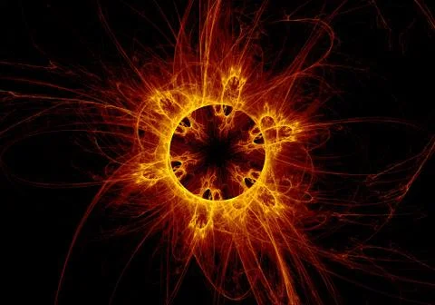 The eye of god - solar eclipse Stock Illustration