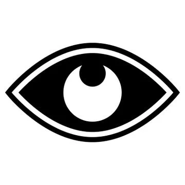 Eye graphic. Vision, seeing, sight, observation. Vector. Ilustración de archivo