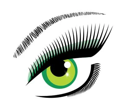 Eye green Illustrazione stock