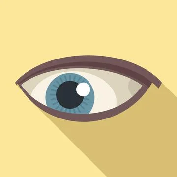 Eye health icon flat vector. Vision look Illustrazione stock