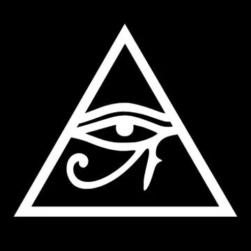 Eye of Horus (on black) Stock-Illustration