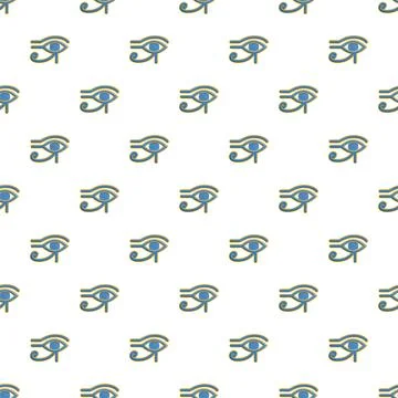 Eye of horus egyptian symbol pattern background Illustrazione stock