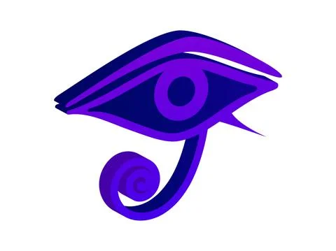 Eye Of Horus isometric 3d style. Eye of Ra. Ancient Egyptian symbol Stock Illustration