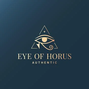 Eye Of Horus Logo on dark background Stock Illustration