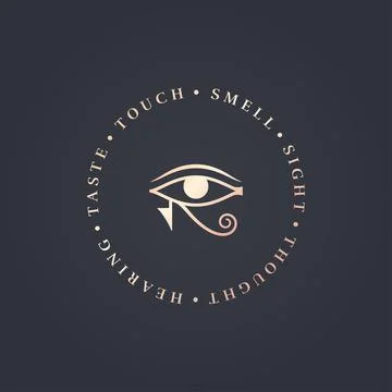 Eye Of Horus Logo on dark background Stock Illustration