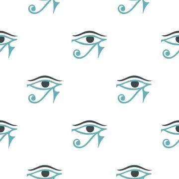 Eye of Horus pattern seamless Stock Illustration