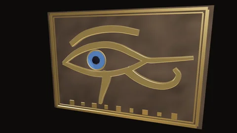 Eye of Horus Slow Push In 4K Seamless Loop Stock Footage 344685043
