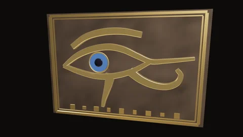 Eye of Horus Static Shot 4K Seamless Loop Stock Footage 344685093