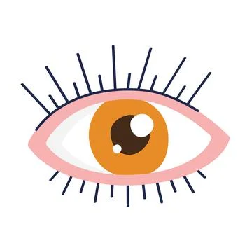 Eye human doodle style icon Stock Illustration