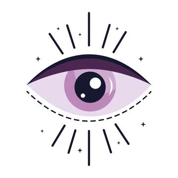 Eye human esoteric isolated icon Stock Illustration