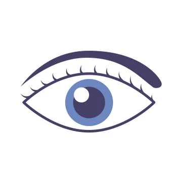 Eye human flat style icon Stock Illustration