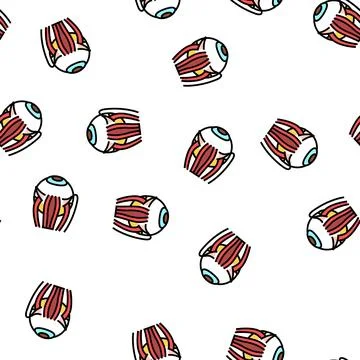 Eye human organ vector seamless pattern Illustrazione stock