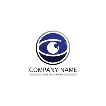 Eye icon and vision design logo isolated sign symbol vector Intuition and s.. Stock Illustration