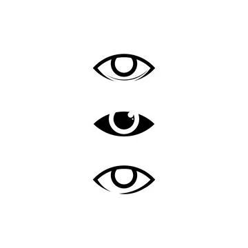 Eye icon and vision design logo isolated sign symbol vector Intuition and s.. Stock Illustration