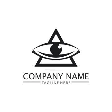 Eye icon and vision design logo isolated sign symbol vector Intuition and s.. Stock Illustration