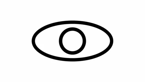 Eye icon animation - Essential basic icon motion design Stock Footage 293562184