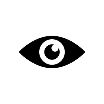 Eye icon in black Stock Illustration