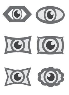 Eye icon character design Stock Illustration