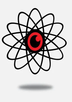 Eye icon character design Illustrazione stock