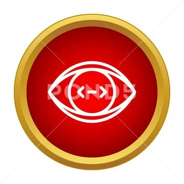 Eye icon with code symbols for visibility Stockillustratie