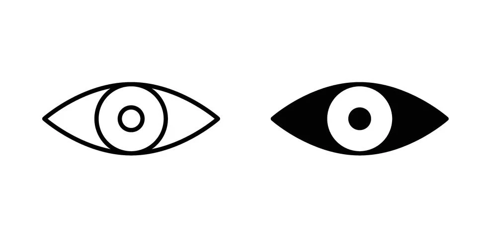Eye icon for design projects and web UI Stock Illustration
