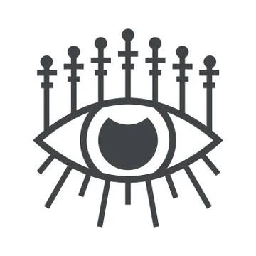 Eye icon with different patterns Illustrazione stock