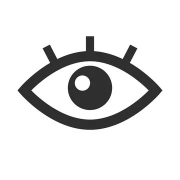 Eye icon with eyelashes. Vector. Stock Illustration