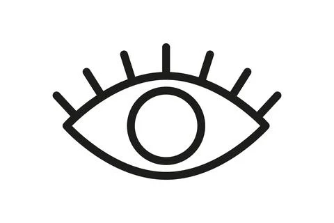 Eye icon with eyelashes. Vector illustration of eye Stock Illustration