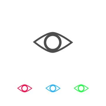 Eye icon flat. Stock Illustration