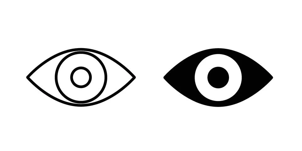 Eye icon illustration vector, icon set for apps Stock Illustration