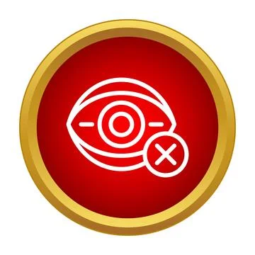 Eye icon indicating hidden visibility or disabled vision Stock Illustration