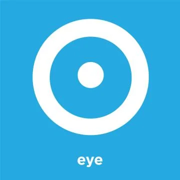 Eye icon isolated on blue background Stock Illustration