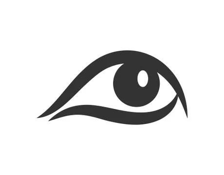 Eye icon isolated on white background. Eye logo. Flat design style Illustrazione stock