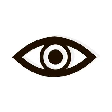Eye Icon isolated on white background. Vector illustration EPS 10. Stock Illustration