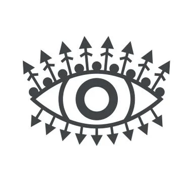 Eye icon with pattern Illustrazione stock