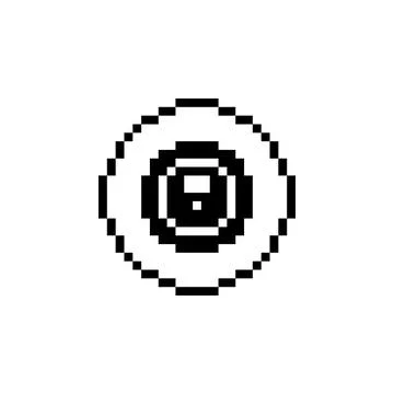 Eye Icon Pixel Stock Illustration