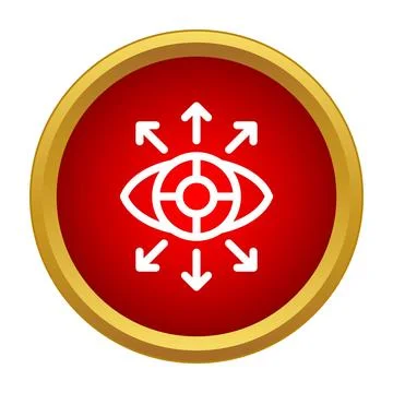 Eye icon representing vision target arrows focus Stock Illustration
