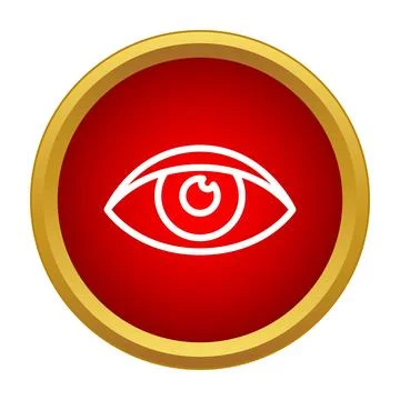 Eye icon representing vision, view, and security Illustrazione stock